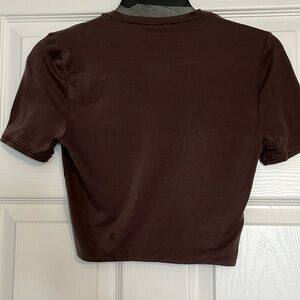 Lululemon Wundermost Ultra-Soft Nulu Crewneck Cropped T-Shirt
